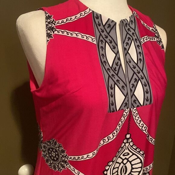 Sandra Darren Pink Sleeveless Dress Size 8 - Picture 3 of 10